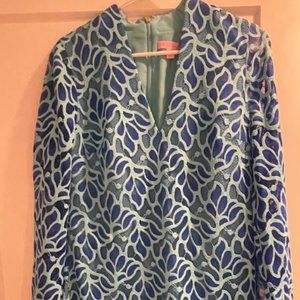 Lilly Pulitzer Blue Long Sleeve Mini Dress